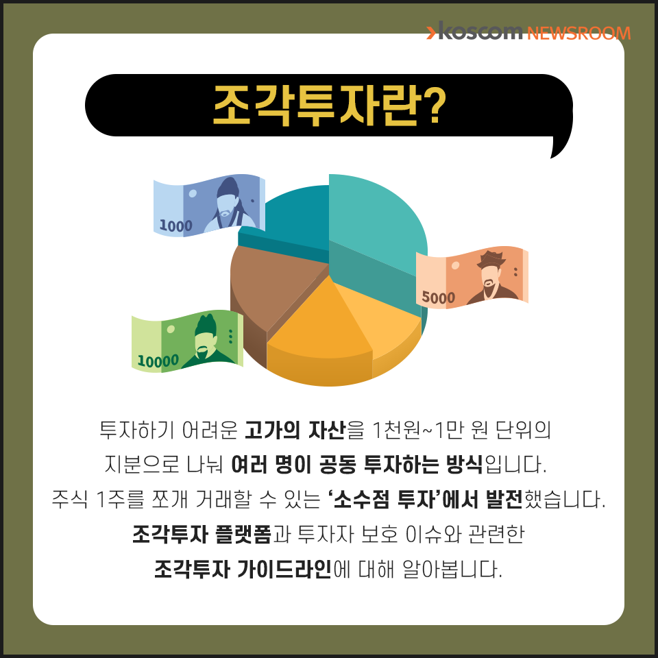 미술품 조각투자 1천원부터~1만원 단위 ~ 앞으로 전망은?